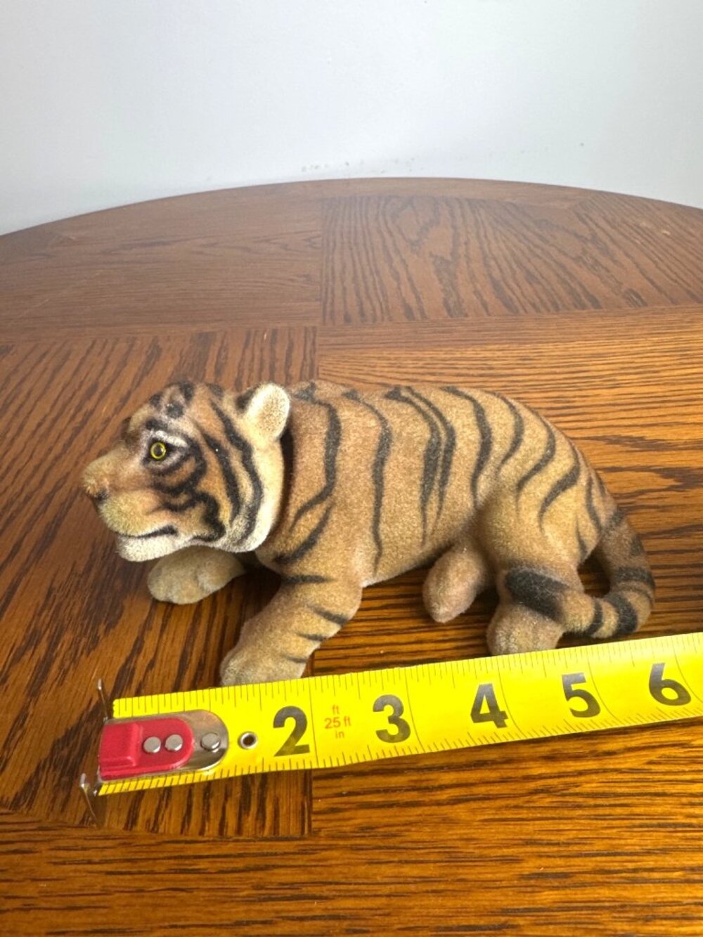 Vintage Josef Originals Japan Tiger Figurine Flocked Animal Collectible Decor - Picture 7 of 8